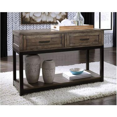 Johurst Grayish Brown Sofa Table