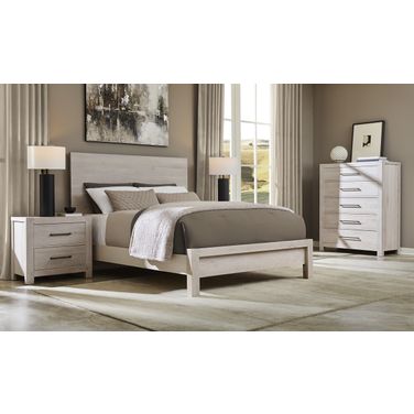 Joinery Plank Bedroom Set In Whitewashed Oak