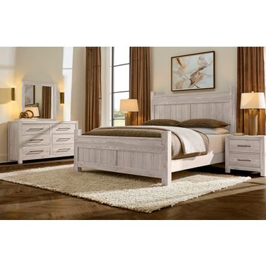 Joinery Poster Bedroom Set In Whitewashed Oak