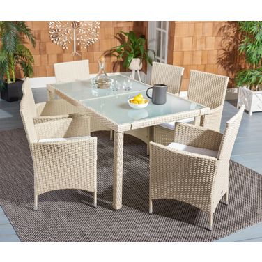 Jolin 7 Piece Dining Set In Beige