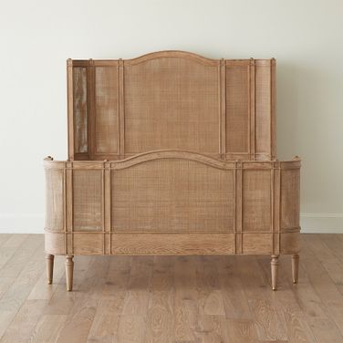 Josephine King Bed In Bleached Oak