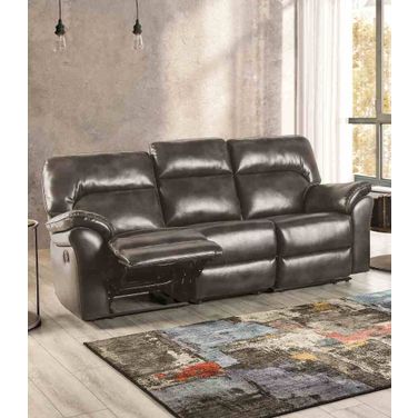 Josias Sofa In Dark Gray Leatherette