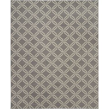 Jubilant Grey 7'10" x 9'10" Contemporary Area Rug