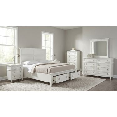 Juniper Hill Storage Bedroom Set In Whisper White