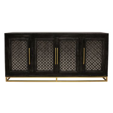 Juno 4-Door Sideboard In Antique Black