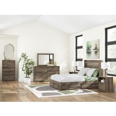 Jusika Youth Panel Storage Bedroom Set In Brown