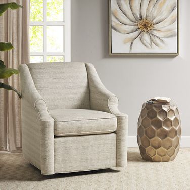 Justin Swivel Glider Chair In Tan