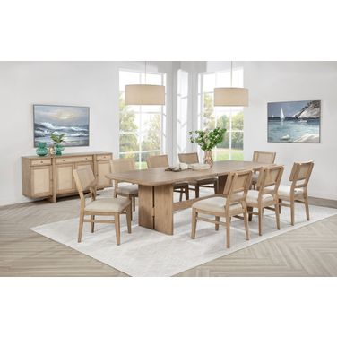 Kailani Rectangular Wood Dining Set In Beige Oak