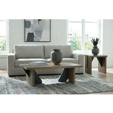 Kandinew Occasional Table Set In Light Brown