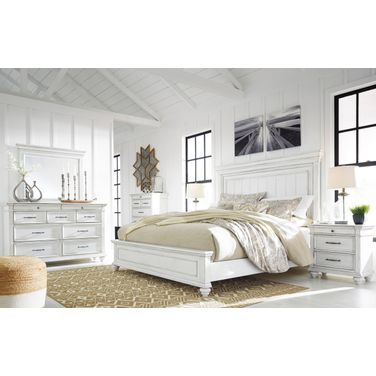 Kanwyn Bedroom Set In Washed White
