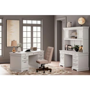 Executive desk sales with hutch