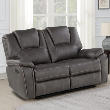 Katrine Charcoal Manual Reclining Loveseat
