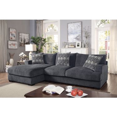 Kaylee L-Shaped Sectional In Gray
