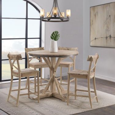 Keaton Beach Round Counter Height Dining Room Set