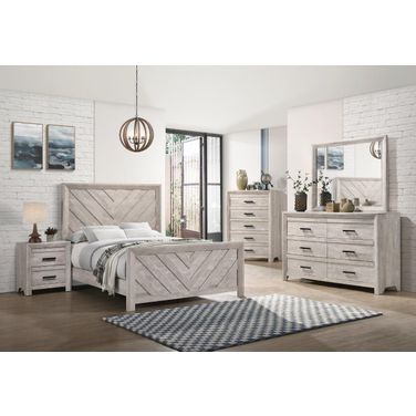 Keely Panel Bedroom Set In White