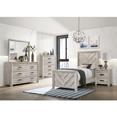 Keely Youth Panel Bedroom Set In White