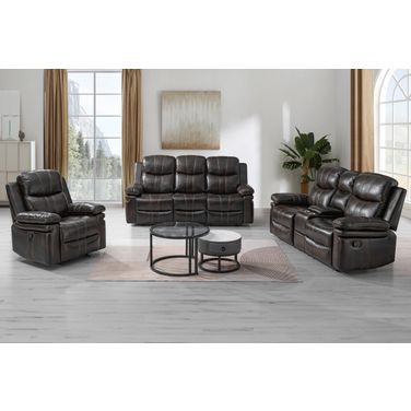 Kellen Manual Living Room Set In Brown