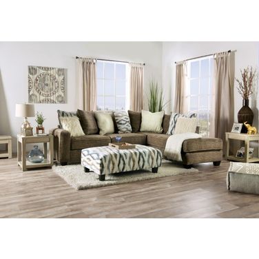 Kempston Sectional In Brown
