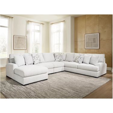 Kendrie 5-Piece Sectional with LAF Chaise In Chalk