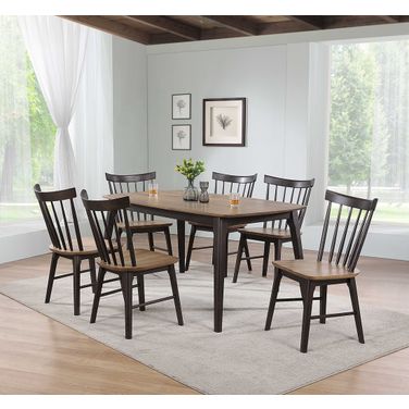 Kensington Dining Room Set In Black and Natural