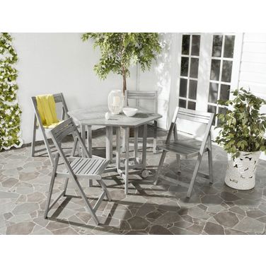 Kerman Gray Wash 4-Piece Dining Set