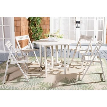 Kerman Table and 4 Chairs in White