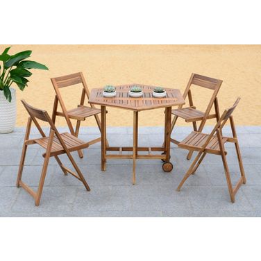 Kerman Teak 4-Piece Dining Set