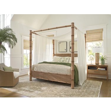 Key Biscayne Islandia Canopy Bedroom Set In Sunwashed