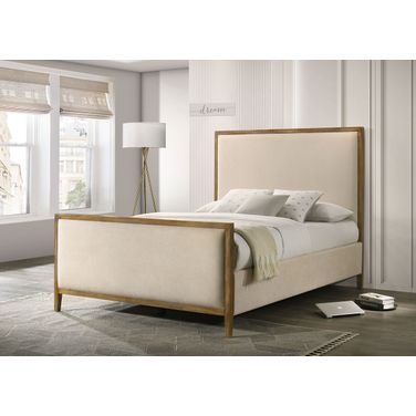 Key Eastern King Bed In Natural Oak