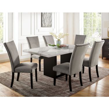 Kian Dining Table In White and Black