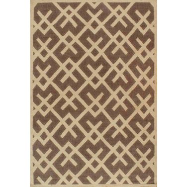 Kilim Flat Weave Lamb's Wool Area Rug- 4' x 6' In Grey and Ivory