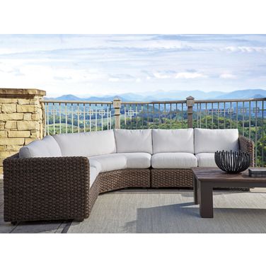 Kilimanjaro Sectional In White and Dark Brown