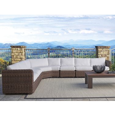 Kilimanjaro Sectional In White and Dark Brown