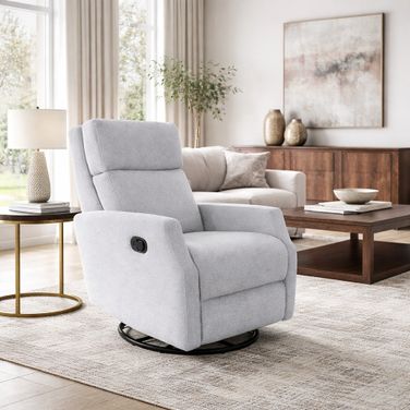 Kinsley Swivel Glider Recliner In Cement