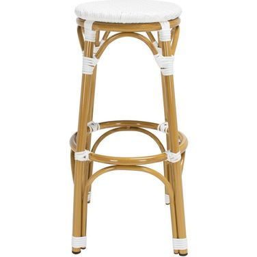 Kipnuk Indoor-Outdoor Bar Stool in White