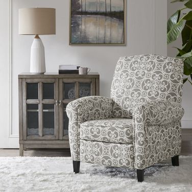 Kirby Push Back Recliner In Grey