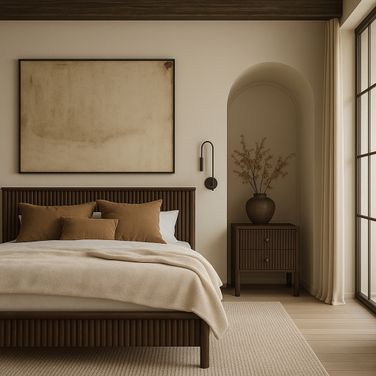 Kivo Solid Wood Bedroom Set In Walnut