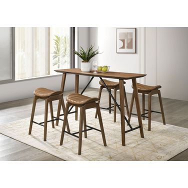 Klamath Counter Dining Romm Set In Walnut
