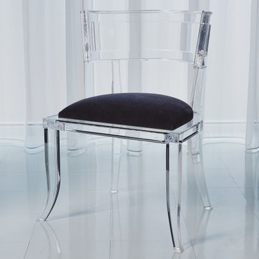 Klismos Acrylic Chair In Black