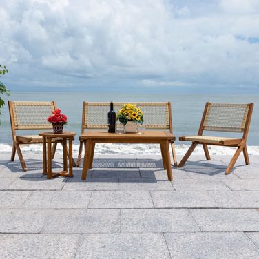 Kobina 5 Piece Outdoor Living Set In Natural Rope