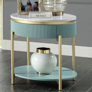 Koblenz End Table In Light Teal