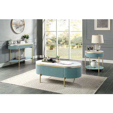 Koblenz Occasional Table Set In Light Teal