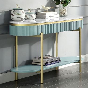 Koblenz Sofa Table In Light Teal