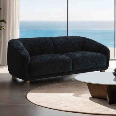Kolvere Loveseat Chenille In Black
