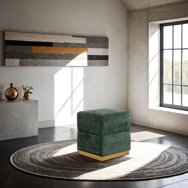 Krysten Storage Stool In Green
