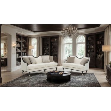 La Salle Living Room Set In White