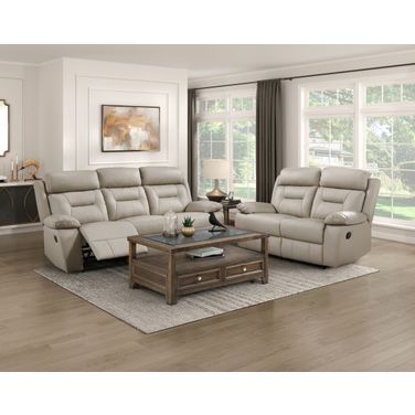 Laconia Double Reclining Living Room Set In Brown