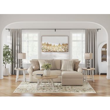 LadyMae 2-Piece Sectional with RAF Chaise In Twill