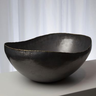 Laforge Oval Large Bowl In Gray