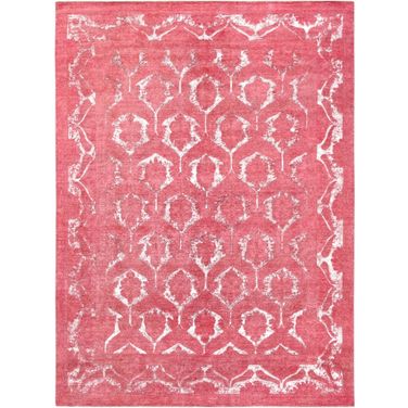 Lahore Collection Hand-Knotted Lamb's Wool Area Rug- 8' 8" x 11'11" In Coral